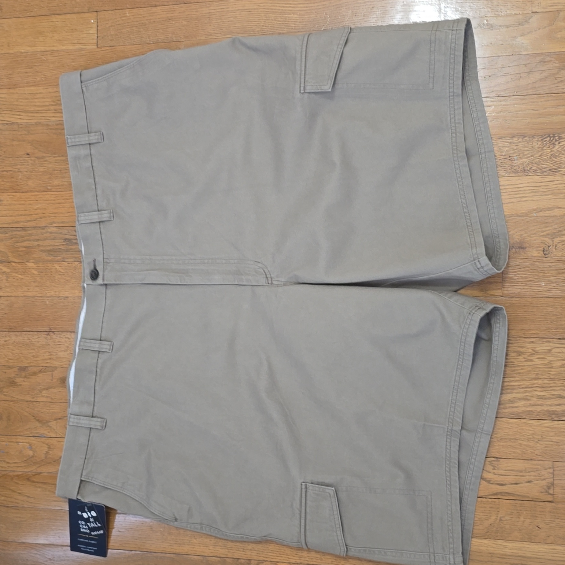 Haggar Brand Mens Big And Tall Kakhi Cargo Shorts Size 52